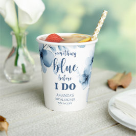 Etwas Blau, bevor ich florales Brautparty mache Pappbecher