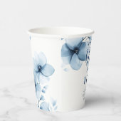 Etwas Blau, bevor ich florales Brautparty mache Pappbecher (Rechts)