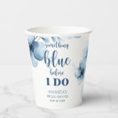 Etwas Blau, bevor ich florales Brautparty mache Pappbecher (Vorderseite)