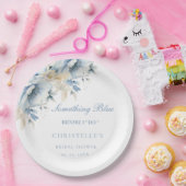Etwas Blau bevor ich florales Brautparty mache Pappteller (Party)