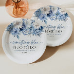 Etwas Blau, bevor ich florales Brautparty mache Pappteller<br><div class="desc">Dies ist etwas Blau,  bevor ich tue trosty Blue Floral Blume Brautparty Paper Teller!</div>