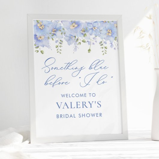 Etwas Blau, bevor ich florales Brautparty mache Poster