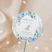 Etwas Blau, bevor ich florales Brautparty mache Runder Aufkleber