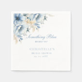 Etwas Blau bevor ich florales Brautparty mache Serviette (Vorderseite)