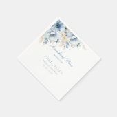 Etwas Blau bevor ich florales Brautparty mache Serviette (Ecke)