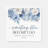 Etwas Blau, bevor ich florales Brautparty mache Serviette (Vorderseite)