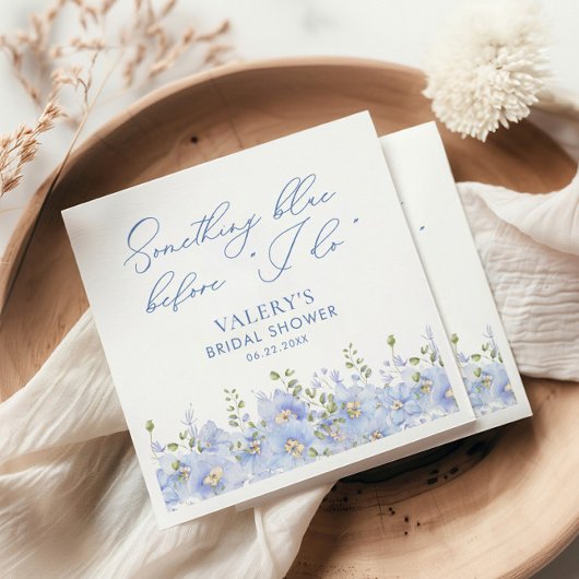 Etwas Blau, bevor ich florales Brautparty mache Serviette