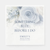 Etwas Blau, bevor ich florales Brautparty mache Serviette (Vorderseite)