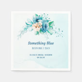 Etwas Blau, bevor ich florales Brautparty mache Serviette (Vorderseite)