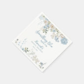 Etwas Blau, bevor ich florales Brautparty mache Serviette (Ecke)