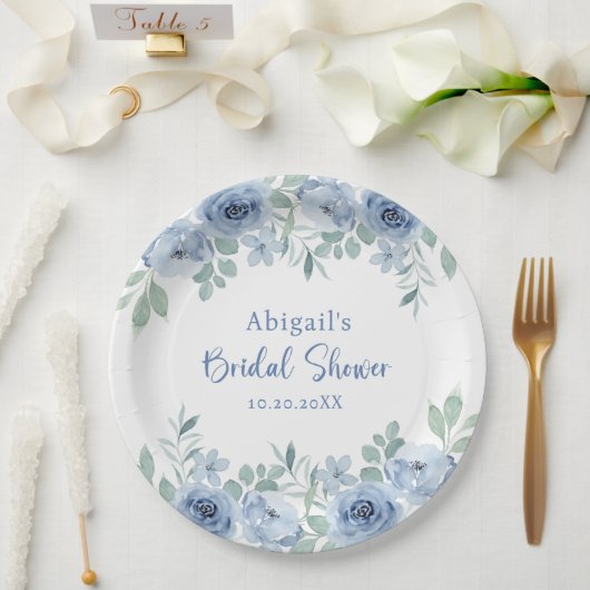 ETWAS BLAU, BEVOR ICH FLORALES BRAUTPARTY TUN PAPPTELLER (Hochzeit)