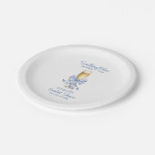 ETWAS BLAU, BEVOR ICH FLORALES BRAUTPARTY TUN PAPPTELLER (Schrägansicht)