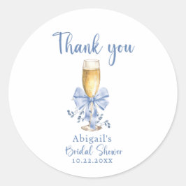 ETWAS BLAU, BEVOR ICH FLORALES BRAUTPARTY TUN RUNDER AUFKLEBER