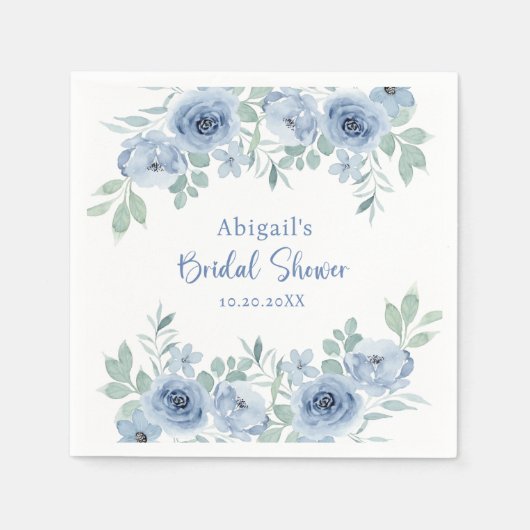 ETWAS BLAU, BEVOR ICH FLORALES BRAUTPARTY TUN SERVIETTE (Vorderseite)