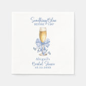 ETWAS BLAU, BEVOR ICH FLORALES BRAUTPARTY TUN SERVIETTE (Vorderseite)