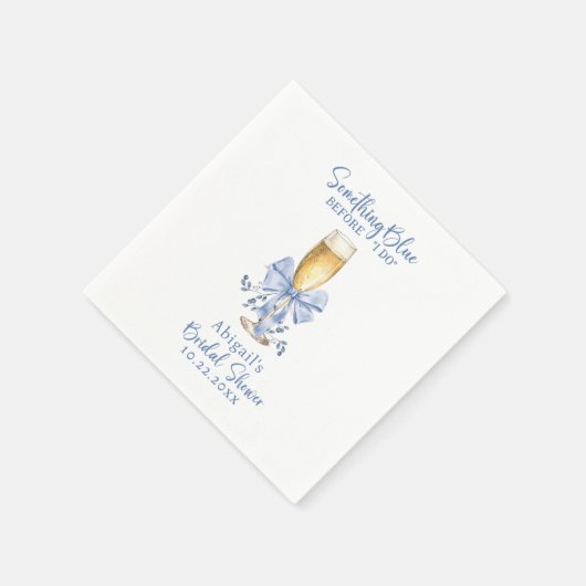 ETWAS BLAU, BEVOR ICH FLORALES BRAUTPARTY TUN SERVIETTE (Ecke)