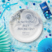 Etwas Blau bevor ich Florals Brautparty mache Pappteller (Party)