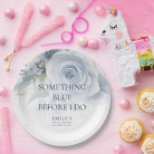 Etwas Blau bevor ich Florals Brautparty mache Pappteller (Party)