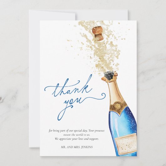 Etwas Blau, bevor ich Foto Danke Karte (Vorderseite)