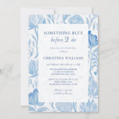 Etwas Blau, bevor ich Französisch Brautparty Einladung (Vorderseite)