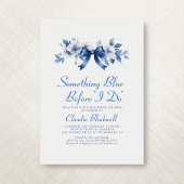 Etwas Blau bevor ich Französisch Brautparty mache Einladung