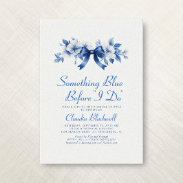 Etwas Blau bevor ich Französisch Brautparty mache Einladung