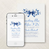 Etwas Blau bevor ich Französisch Brautparty mache Einladung