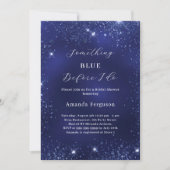 Etwas Blau bevor ich Glitzer Brautparty mache Einladung (Vorderseite)
