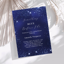 Etwas Blau bevor ich Glitzer Brautparty mache Einladung