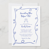 Etwas Blau bevor ich Hand zeichnen Einladung (Vorderseite)