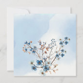 Etwas Blau, bevor ich Hydrangea-Brautparty Einladung (Rückseite)