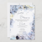 Etwas Blau, bevor ich Hydrangea-Brautparty Einladung (Vorderseite)