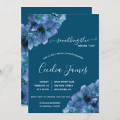 Etwas Blau, bevor ich Hydrangea-Brautparty Einladung (Vorne/Hinten)