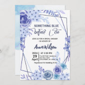 Etwas Blau, bevor ich Hydrangea-Brautparty Einladung (Vorne/Hinten)