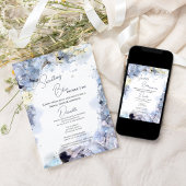 Etwas Blau, bevor ich Hydrangea-Brautparty Einladung