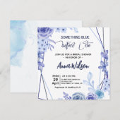 Etwas Blau, bevor ich Hydrangea-Brautparty Einladung (Vorne/Hinten)