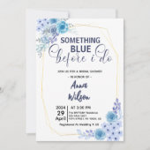 Etwas Blau, bevor ich Hydrangea-Brautparty Einladung (Vorderseite)