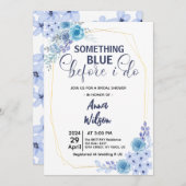 Etwas Blau, bevor ich Hydrangea-Brautparty Einladung (Vorne/Hinten)