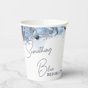Etwas Blau, bevor ich Hydrangea-Brautparty Pappbecher