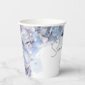 Etwas Blau, bevor ich Hydrangea-Brautparty Pappbecher (Vorderseite)