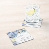 Etwas Blau, bevor ich Hydrangea-Brautparty Rechteckiger Pappuntersetzer (Vor Ort)