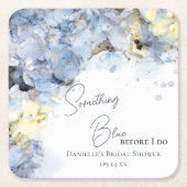 Etwas Blau, bevor ich Hydrangea-Brautparty Rechteckiger Pappuntersetzer (Vorderseite)