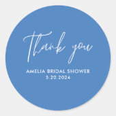 Etwas Blau bevor ich Hydrangea-Brautparty Runder Aufkleber (Vorderseite)