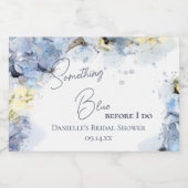 Etwas Blau, bevor ich Hydrangea-Brautparty Schaumweinetikett (Einzelnes Label)