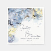 Etwas Blau, bevor ich Hydrangea-Brautparty Serviette (Vorderseite)