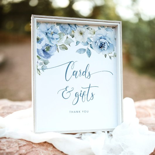 Etwas Blau bevor ich Karten und Geschenke mache Poster