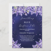 Etwas Blau bevor ich laveniere Brautparty Einladung (Vorderseite)