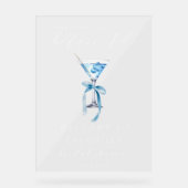 Etwas Blau bevor ich Martini-Brautparty machen Acrylschild (Vorderseite)