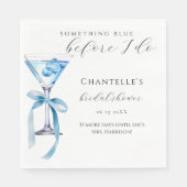 Etwas Blau bevor ich Martini-Brautparty machen Serviette (Vorderseite)