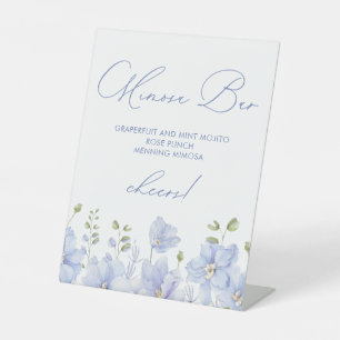 Etwas Blau bevor ich Mimosa Bar Bridal Sockelschild